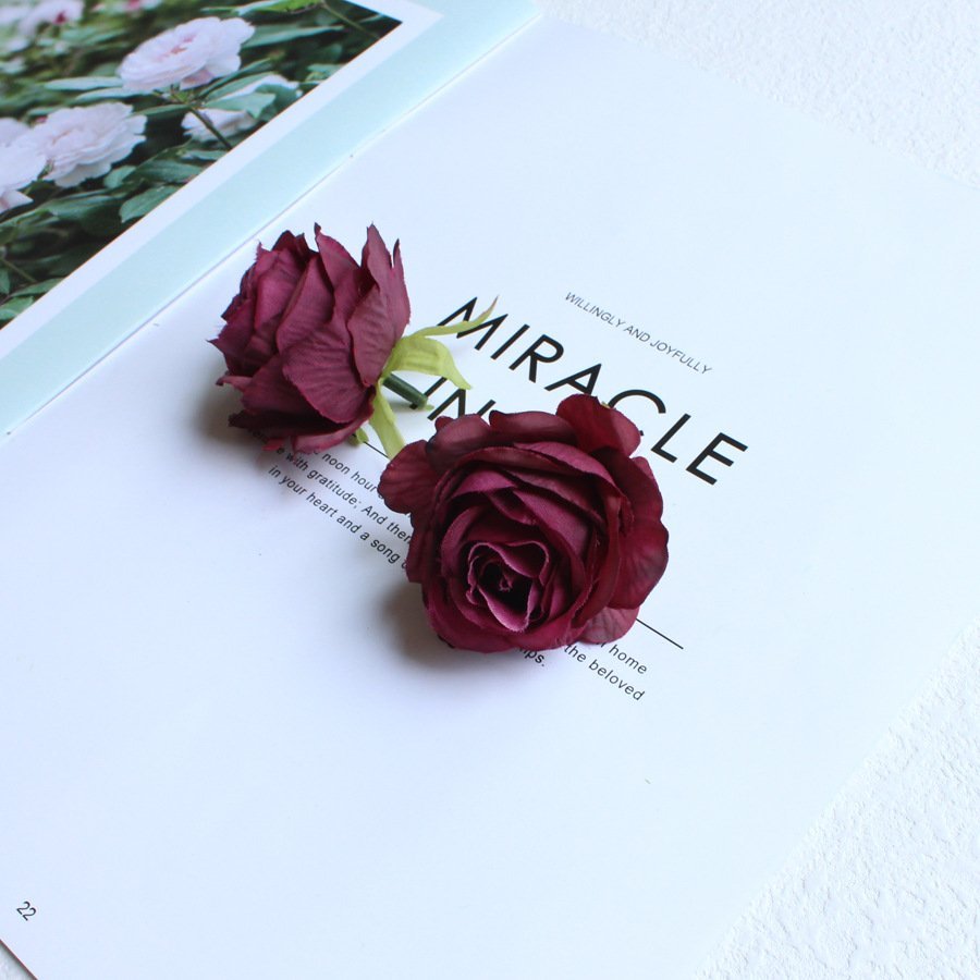 High-End Silk Rose Flower Heads | Loose Real-Touch Artificial Rose Blooms for DIY Corsages, Wedding Decor & Clothing Accessories O1CN01FXda9v26NIOUFgkIz 2841497649 0 Cib