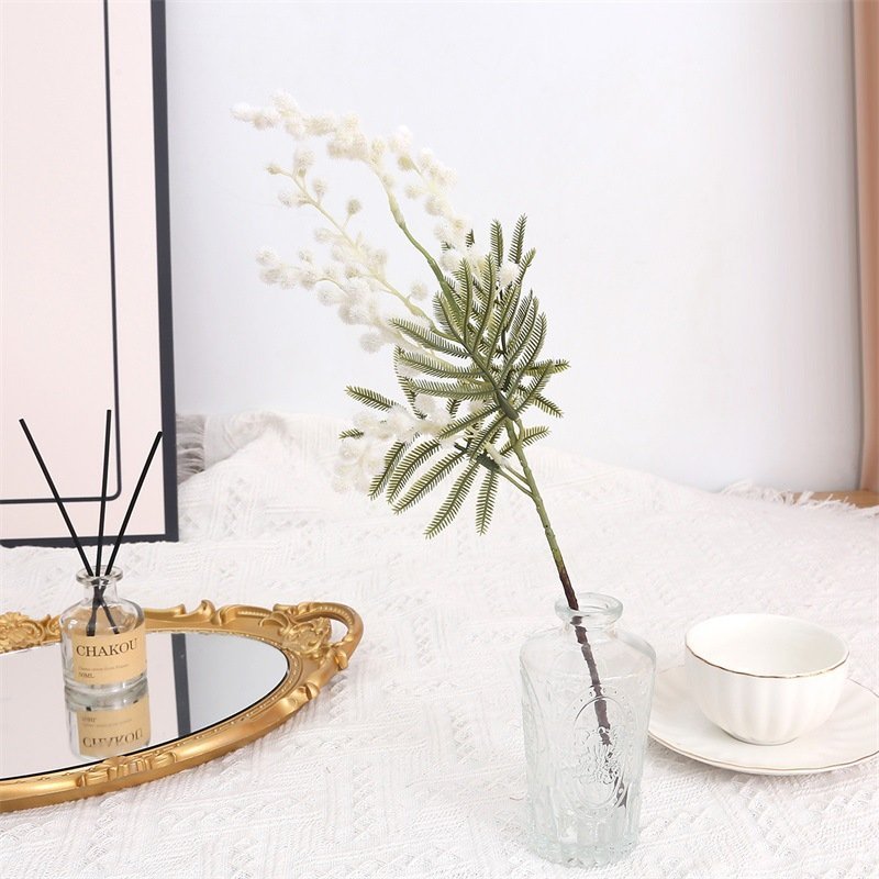 Long-Branch Flocked Yellow Acacia (Mimosa) Floral Spray | Factory-Direct Artificial Yellow Edamame Fruit Branch for Table & Home Decor O1CN01lgZ5yk1pzRrHKclxi 3354485431 0 Cib