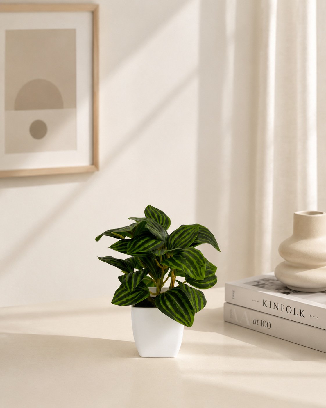 Mini Potted Artificial Watermelon Leaves | 1/4-Pack Faux Desk Plants in White Pots O1CN01tVQEXH27kUJaJVJJ0 3879477835 0 Cib